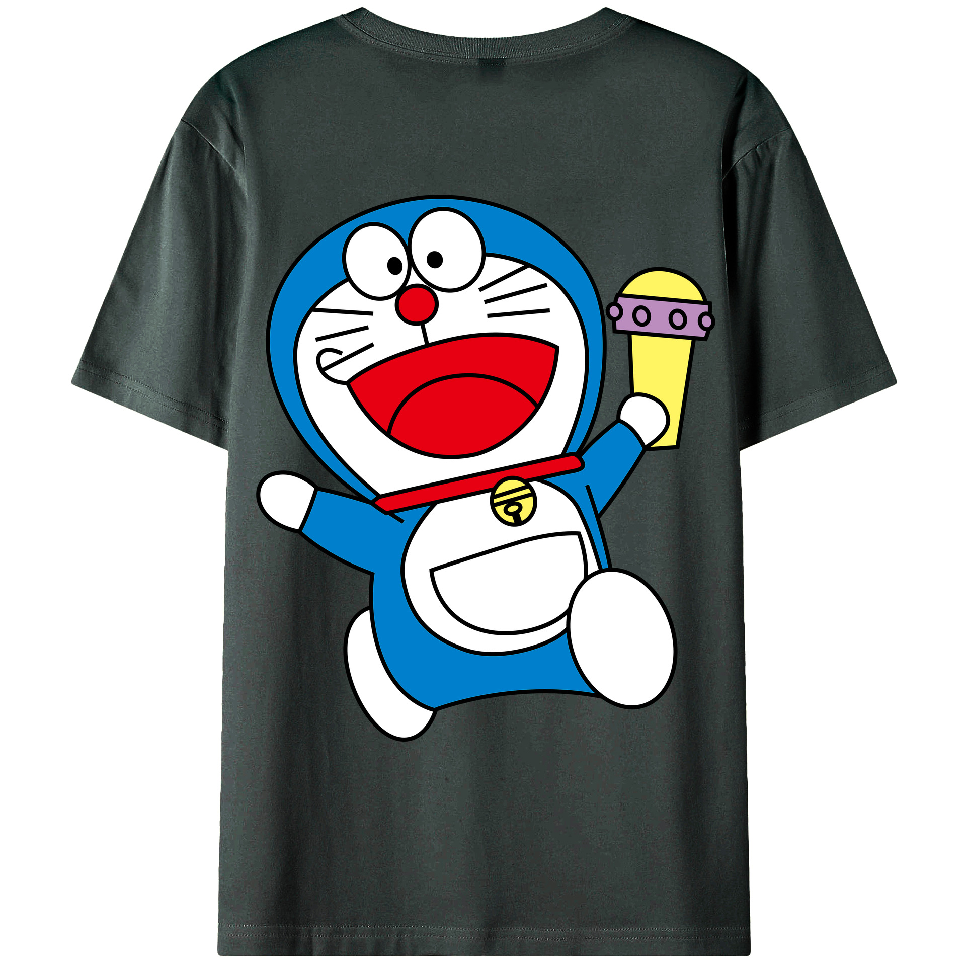 （画像用） ドラえもん Doraemon 綿100％ メンズ半袖Tシャツ（バックプリント） 通気性